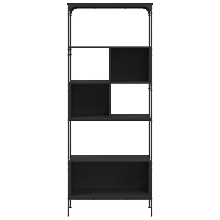 Bibliotecă cu 5 niveluri, negru, 76x33x188,5 cm, lemn prelucrat WALTI