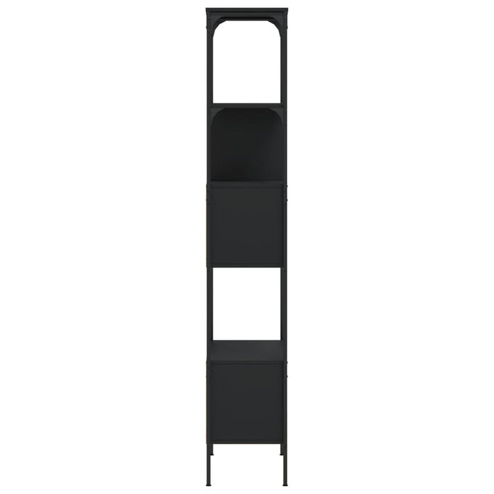 Bibliotecă cu 5 niveluri, negru, 76x33x188,5 cm, lemn prelucrat WALTI