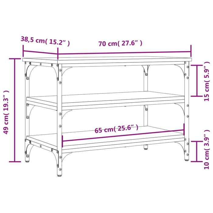 Bancă de pantofi, negru, 70x38,5x49 cm, lemn prelucrat WALTI