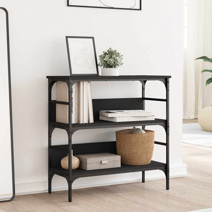 Masă consolă, negru, 75x32x75 cm, lemn prelucrat WALTI