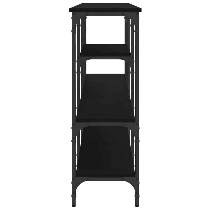 Măsuță consolă, negru, 160x29x80 cm, lemn compozit WALTI