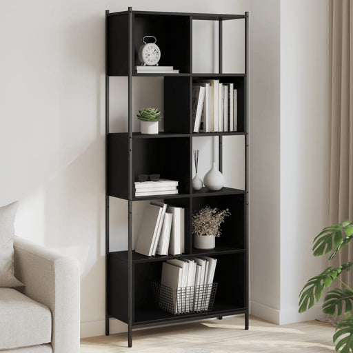 Bibliotecă, negru, 72x28x172 cm, lemn prelucrat - WALTI WALTI