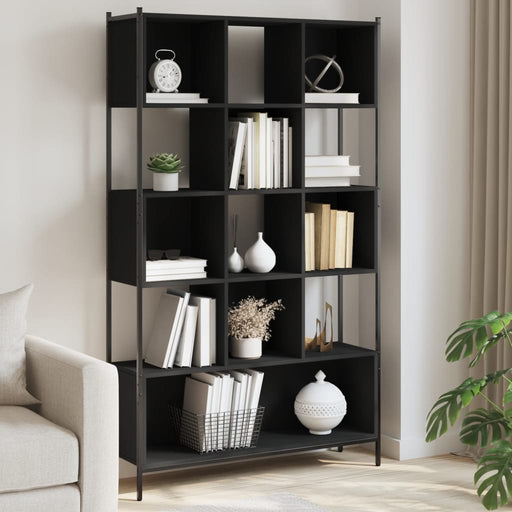 Bibliotecă, negru, 102x28x172 cm, lemn prelucrat - WALTI WALTI