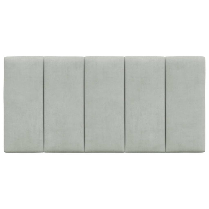 Pernă pentru tăblie de pat Hanko gri deschis, 100 cm, catifea WALTI