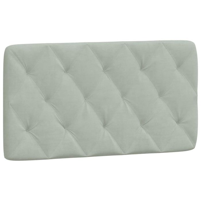Pernă pentru tăblie de pat gri deschis, 100 cm, catifea WALTI