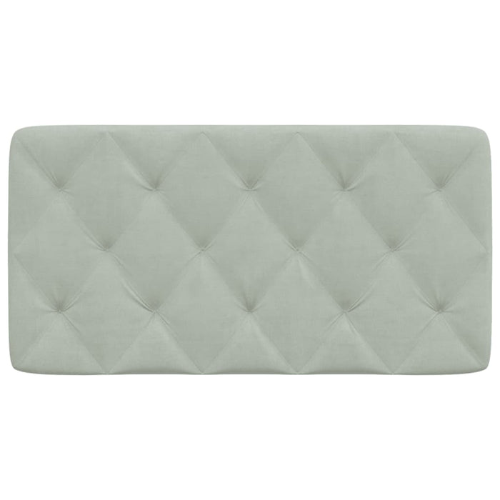 Pernă pentru tăblie de pat gri deschis, 100 cm, catifea WALTI