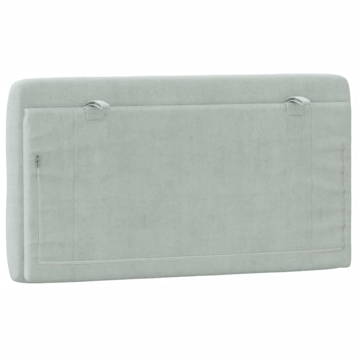 Pernă pentru tăblie de pat gri deschis, 100 cm, catifea WALTI