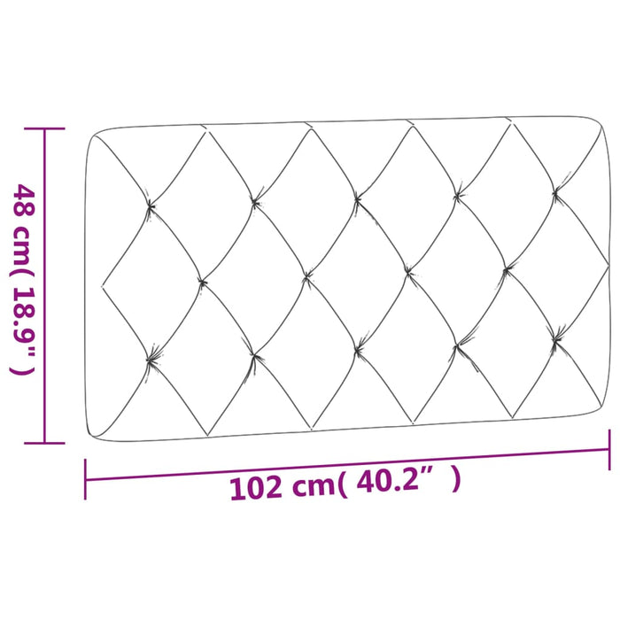 Pernă pentru tăblie de pat, gri închis, 100 cm, catifea WALTI