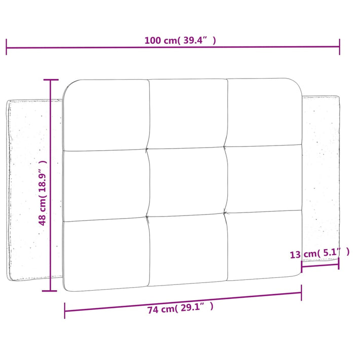 Pernă pentru tăblie de pat Zadar albă 100 cm piele ecologică WALTI