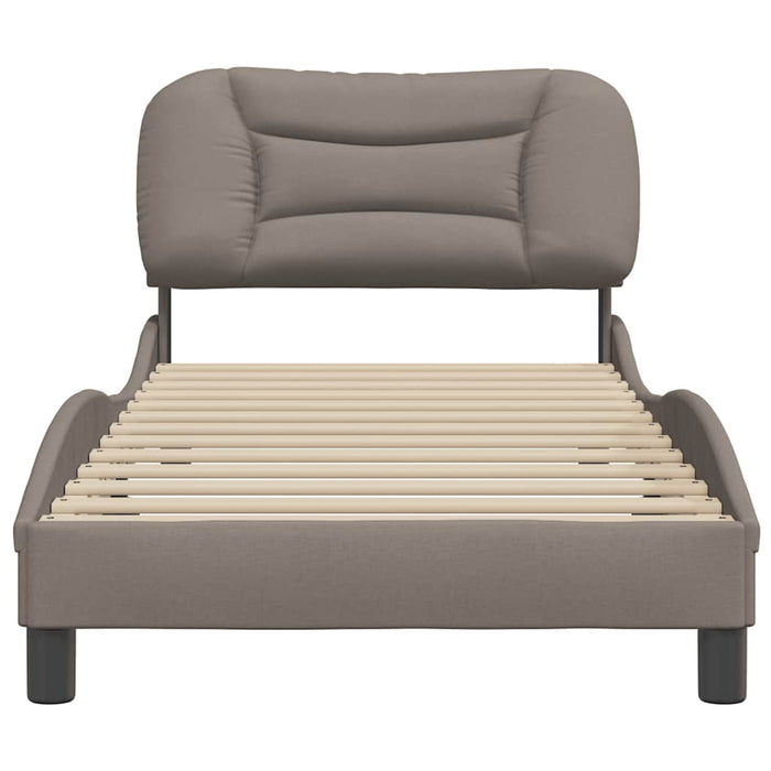 Cadru de pat fără saltea Hvar Taupe 80x200 cm țesătură WALTI