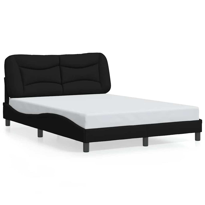 Cadru de pat fără saltea, Hvar, negru, 140x190 cm, textil WALTI