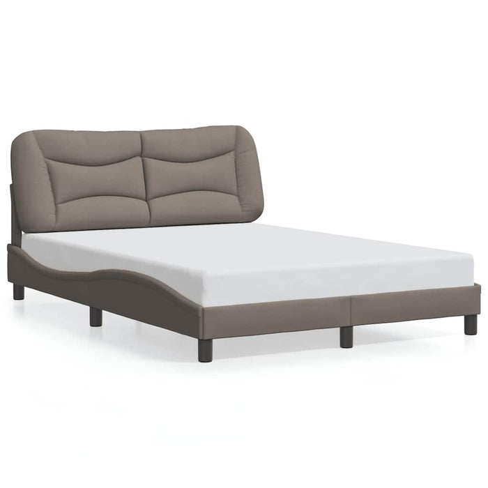 Cadru de pat fără saltea, Hvar, gri taupe, 140x190 cm, textil WALTI