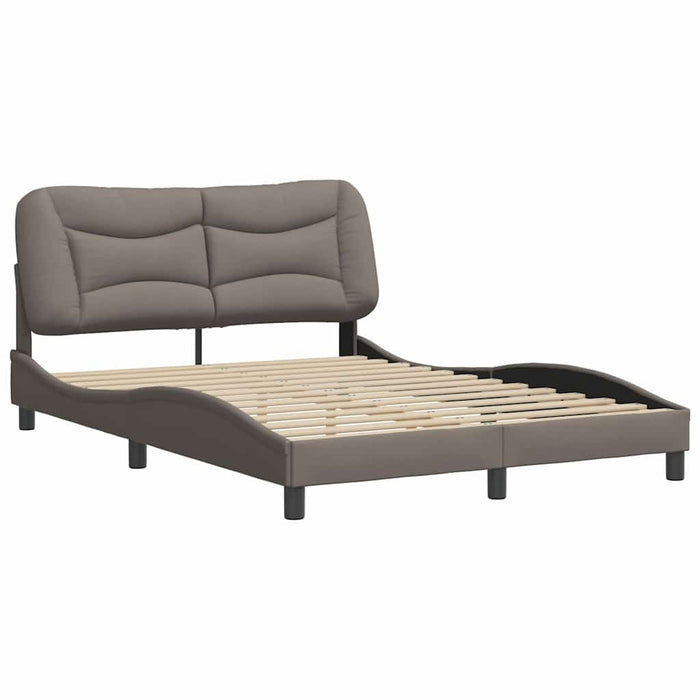 Cadru de pat fără saltea, Hvar, gri taupe, 140x200 cm, textil WALTI