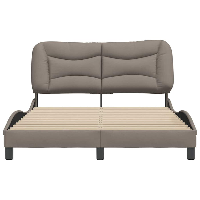 Cadru de pat fără saltea, Hvar, gri taupe, 140x200 cm, textil WALTI