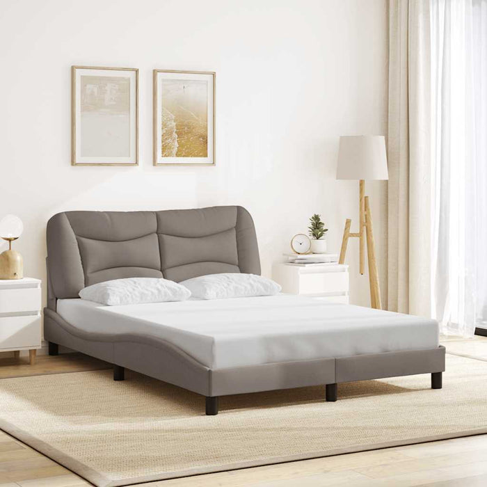 Cadru de pat fără saltea, Hvar, gri taupe, 140x200 cm, textil WALTI