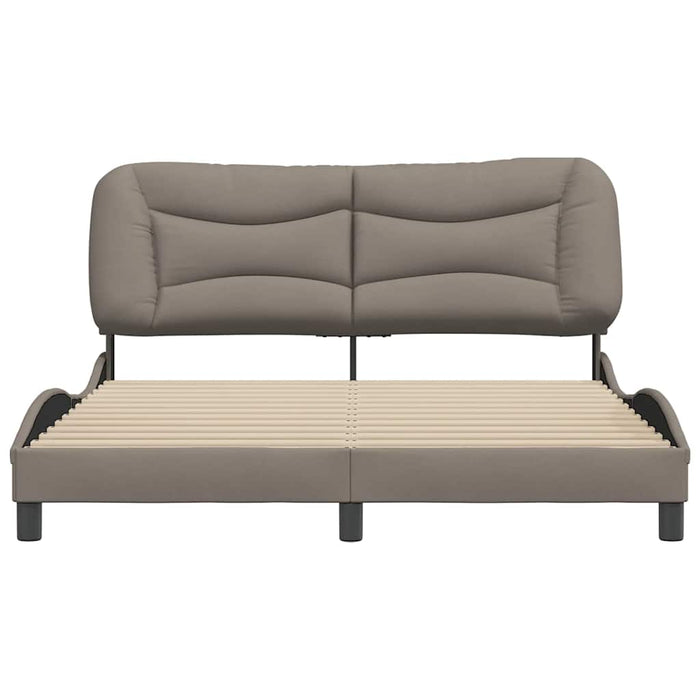 Cadru de pat fără saltea, Hvar, gri taupe, 160x200 cm, textil WALTI