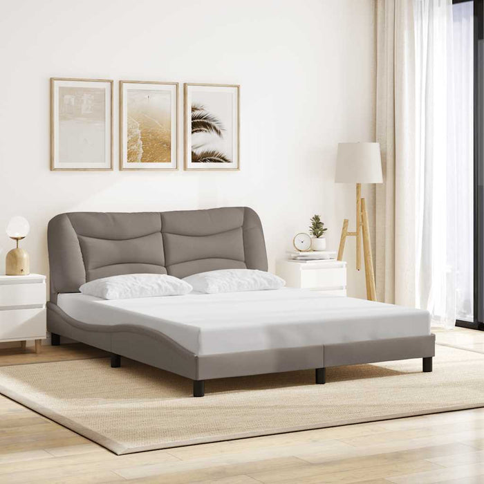Cadru de pat fără saltea, Hvar, gri taupe, 160x200 cm, textil WALTI