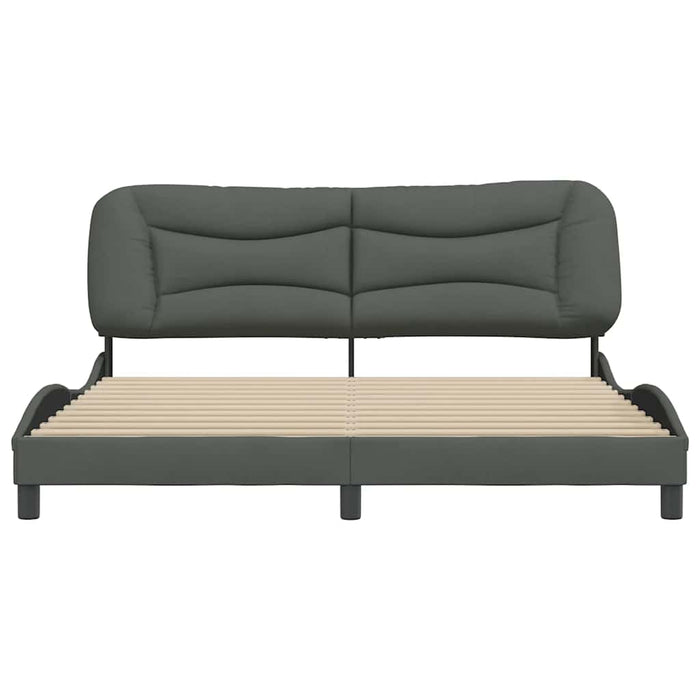 Cadru de pat fără saltea, Hvar, gri închis, 180x200 cm, textil WALTI