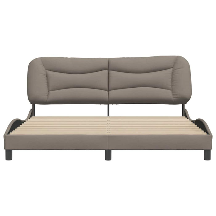 Cadru de pat fără saltea, Hvar, gri taupe, 180x200 cm, textil WALTI