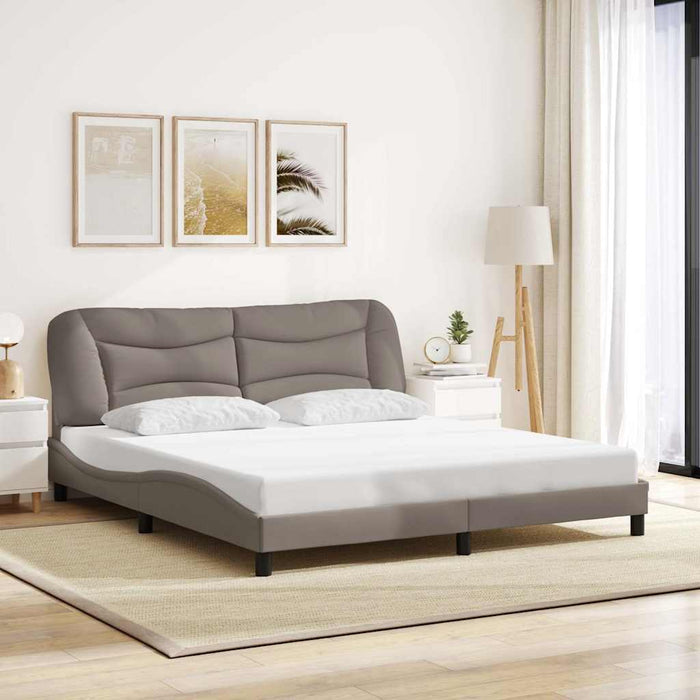 Cadru de pat fără saltea, Hvar, gri taupe, 180x200 cm, textil WALTI