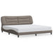 Cadru de pat fără saltea, Hvar, gri taupe, 200x200 cm, textil - WALTI WALTI