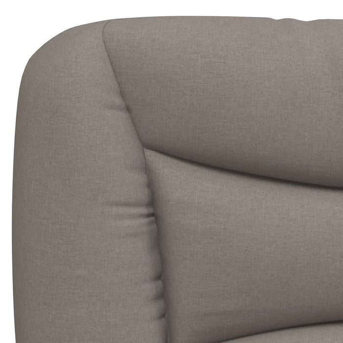 Cadru de pat fără saltea, Hvar, gri taupe, 200x200 cm, textil - WALTI WALTI