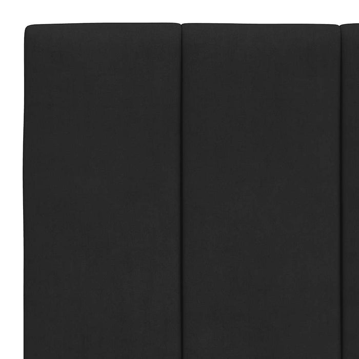 Cadru de pat fără saltea, Hanko, negru, 100x200 cm, catifea WALTI