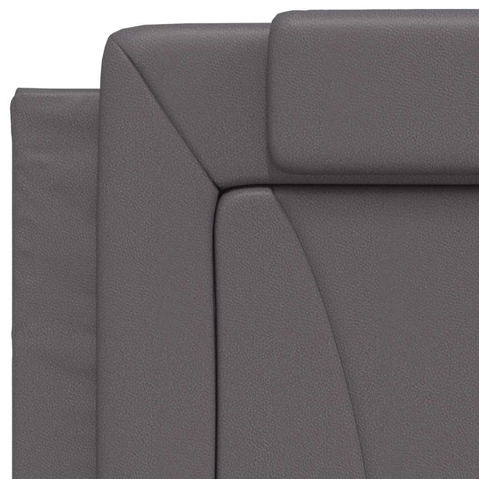 Cadru de pat, Viana, fără saltea, gri, 90x190 cm, piele ecologică - WALTI WALTI