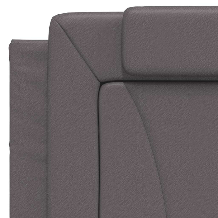 Cadru de pat, Viana, fără saltea, gri, 100x200 cm, piele ecologică WALTI