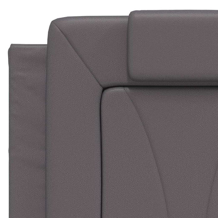 Cadru de pat, Viana, fără saltea, gri, 120x200 cm, piele ecologică WALTI