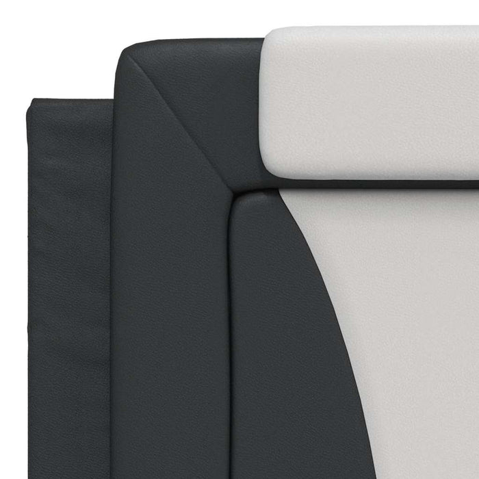 Cadru de pat Viana fără saltea negru și alb 180x200cm piele artificială WALTI