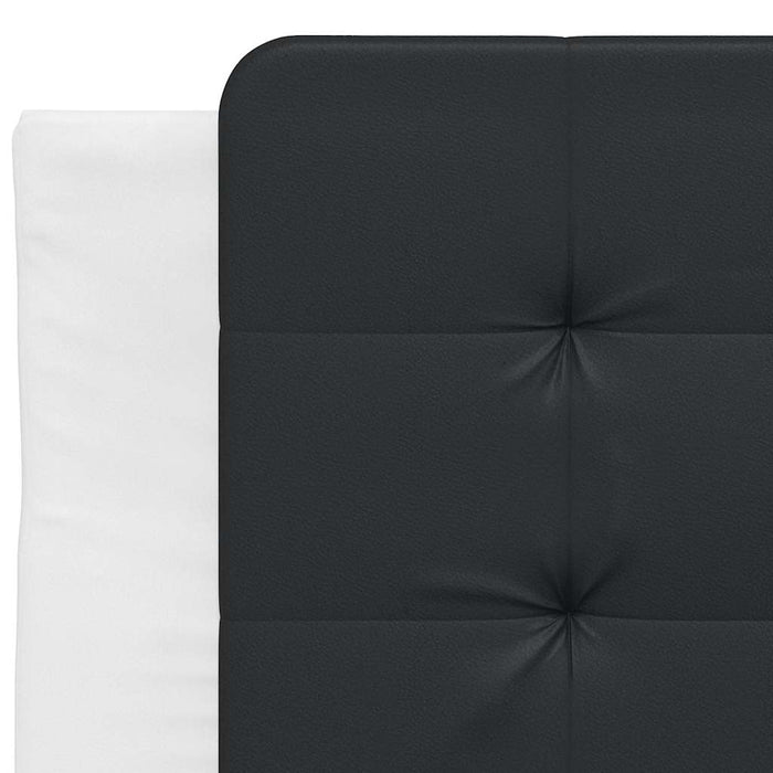 Cadru de pat fără saltea Zadar alb și negru 90x190 cm piele artificială WALTI