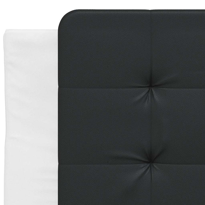 Cadru de pat fără saltea, Zadar, alb și negru, 90x200 cm piele ecologică WALTI