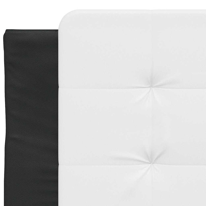 Cadru de pat fără saltea Zadar negru și alb 100x200cm piele artificială WALTI