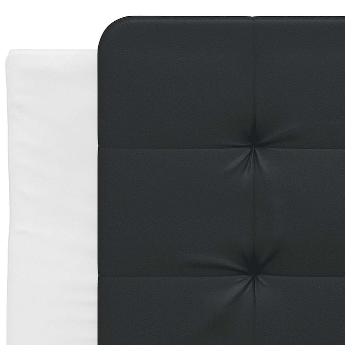 Cadru de pat fără saltea Zadar alb și negru 100x200cm piele artificială WALTI