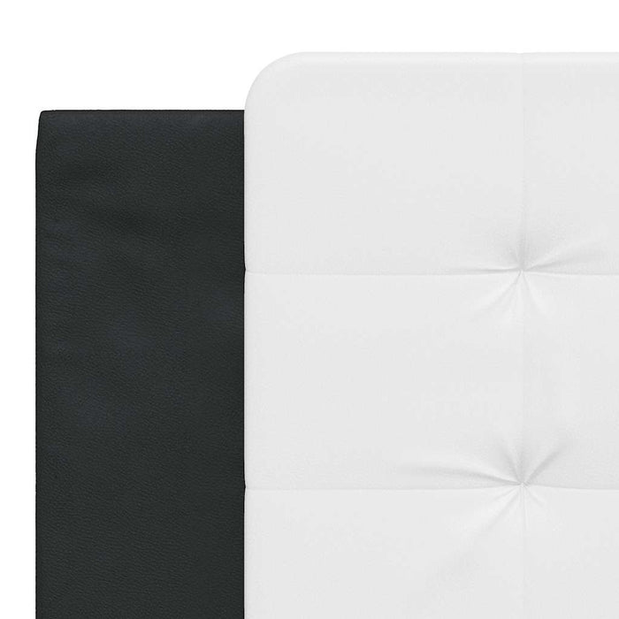 Cadru de pat fără saltea Zadar negru și alb 180x200cm piele artificială WALTI