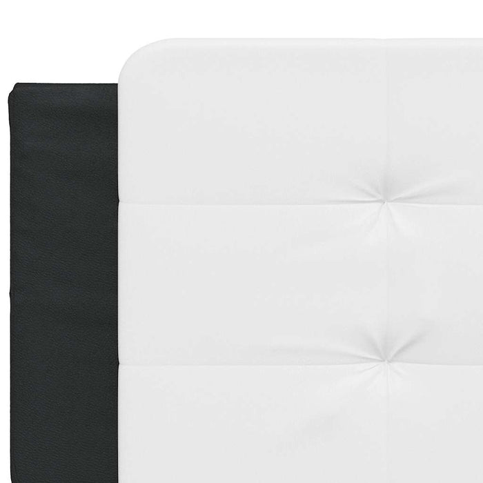 Cadru de pat fără saltea Zadar negru și alb 200x200cm piele artificială WALTI