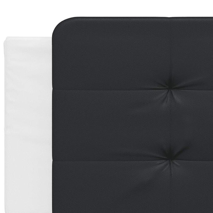 Cadru de pat fără saltea Zadar alb și negru 200x200cm piele artificială - WALTI WALTI