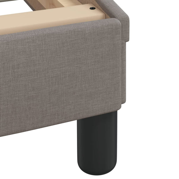 Pat cu saltea, Dover, gri taupe, 90x200 cm, textil WALTI