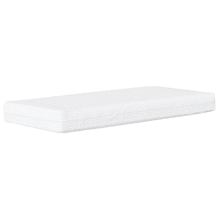 Pat cu saltea, Dover, negru, 100x200 cm, piele ecologică WALTI