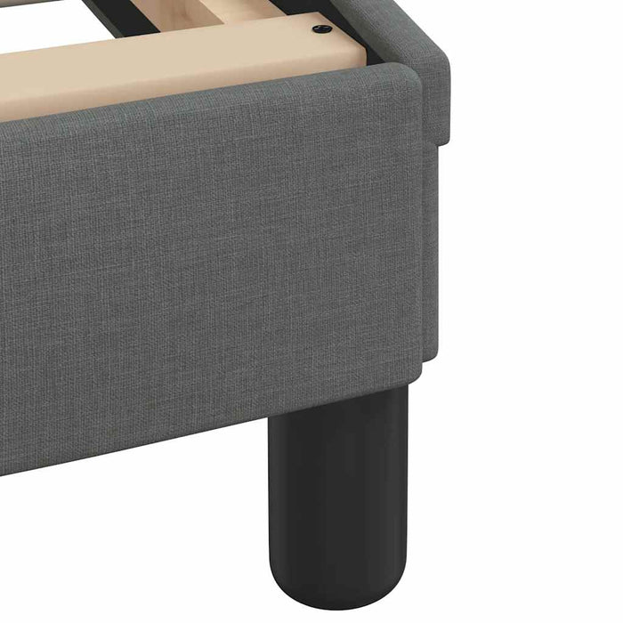 Pat cu saltea, Dover, gri închis, 140x200 cm, textil WALTI