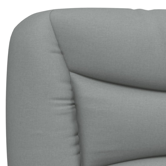 Pat cu saltea, gri deschis, 90x190 cm, textil - WALTI WALTI