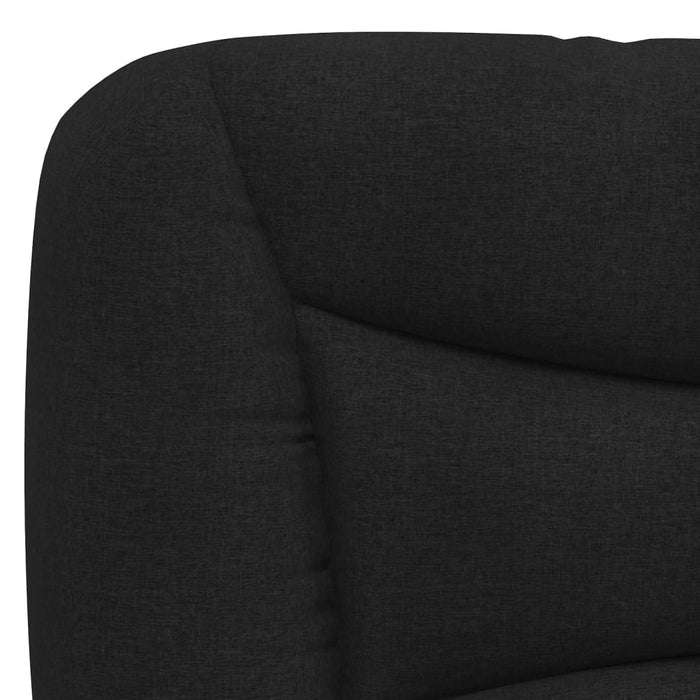 Pat cu saltea, Hvar, negru, 90x190 cm, textil WALTI