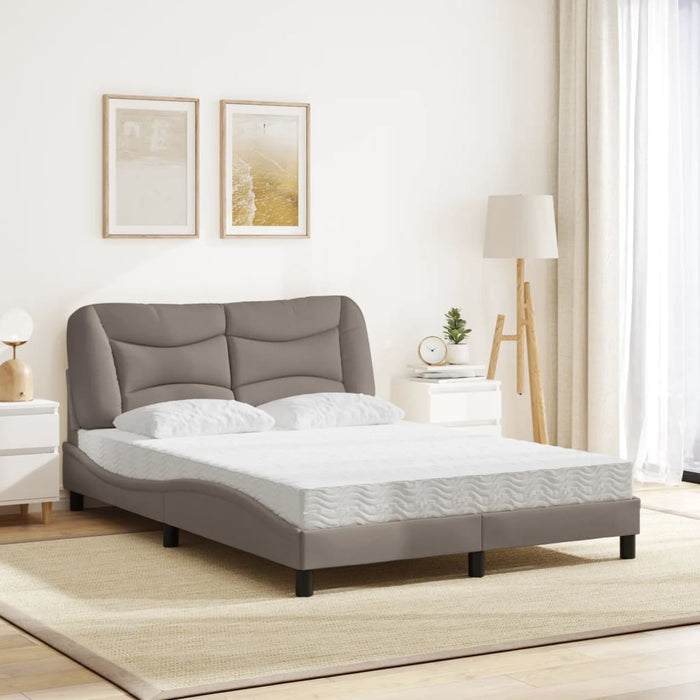 Pat cu saltea, Hvar, gri taupe, 120x200 cm, textil WALTI