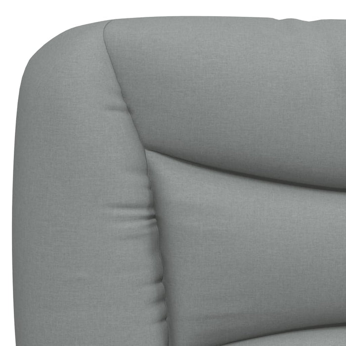 Pat cu saltea, Hvar, gri deschis, 160x200 cm, textil WALTI
