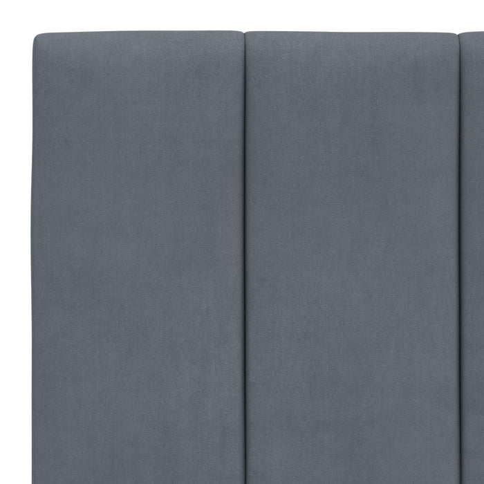 Pat cu saltea, Hanko, gri închis, 100x200 cm, catifea WALTI