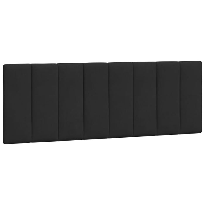 Pat cu saltea, Hanko, negru, 140x190 cm, catifea WALTI