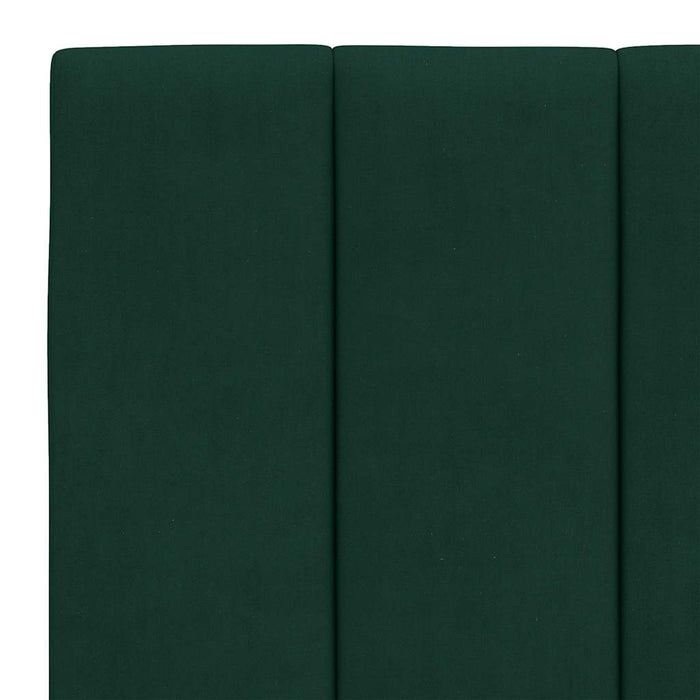 Pat cu saltea, Hanko, verde închis, 140x190 cm, catifea WALTI