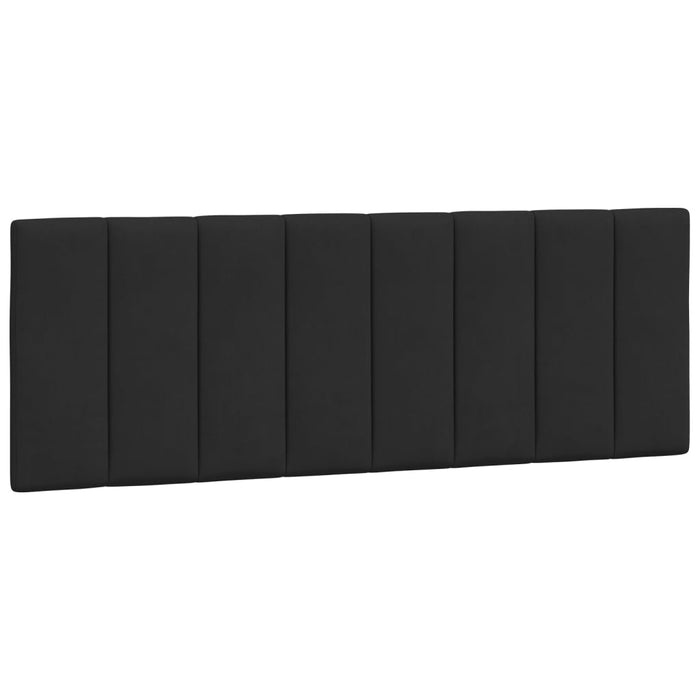 Pat cu saltea, Hanko, negru, 140x200 cm, catifea WALTI