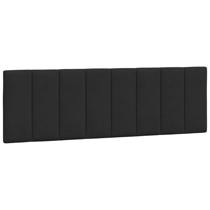 Pat cu saltea, Hanko, negru, 160x200 cm, catifea WALTI